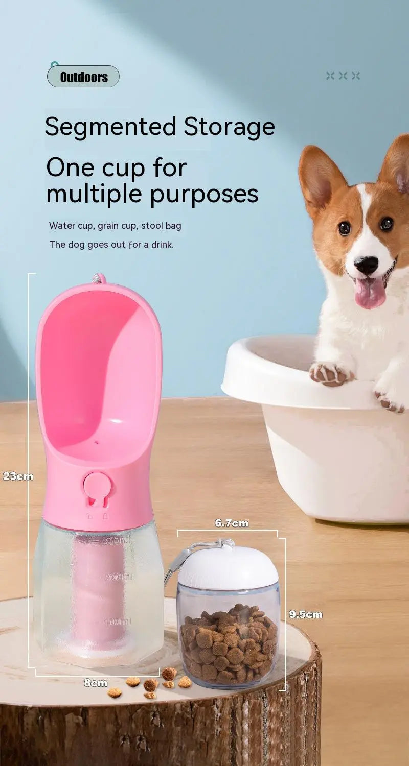 Dog Water Cup Drinking Food Garbage Bag Three-in-one Portable Small Multi-functional Pet Cups Pets Supplies