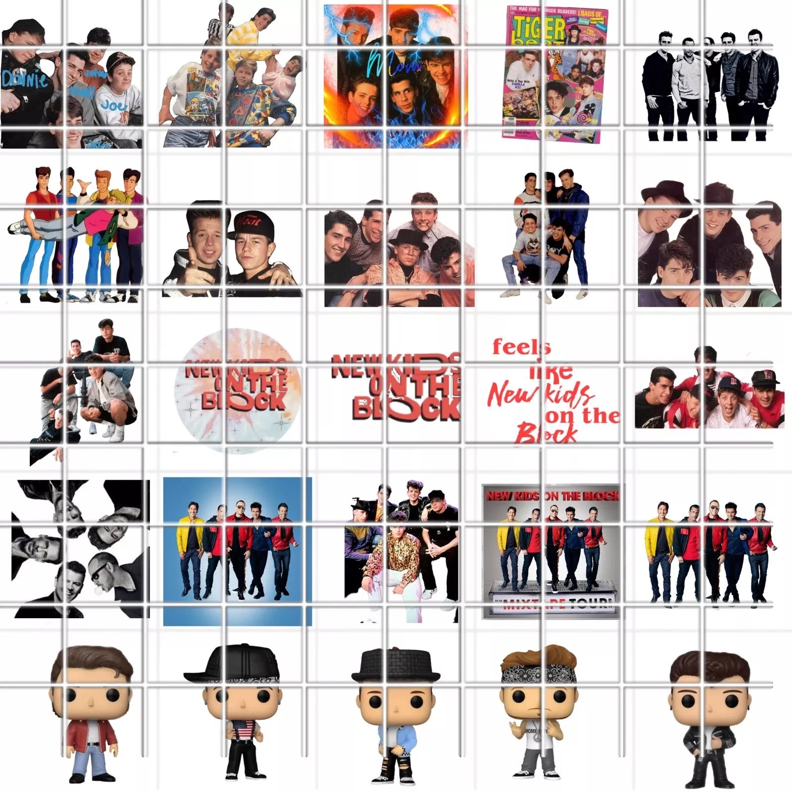 New Kids On Block Waterslide Nail Art Decals Set Of 50 & Instructions and bonus