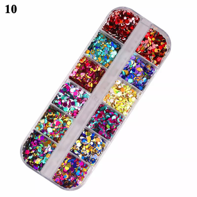 Laser Holographic 3D Butterfly Nail Art Sequins Flakes Glitter Foils 12 Colours✔