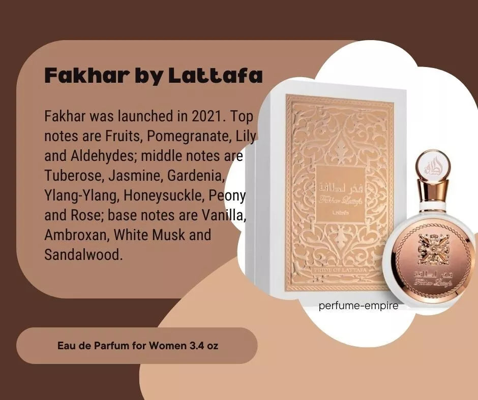 Fakhar by Lattafa perfume for women EDP 3.3 / 3.4 oz New in Box