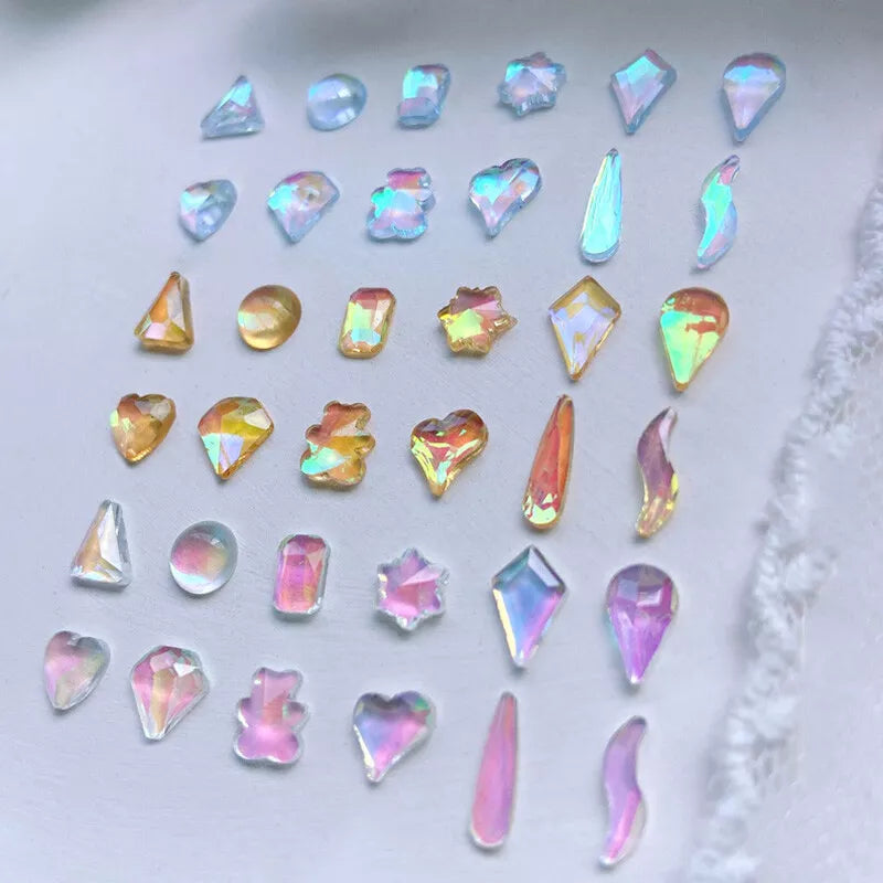 Glitter Nail Art Rhinestones Flatback Crystals Gems 3D Diamond Nails Decoration