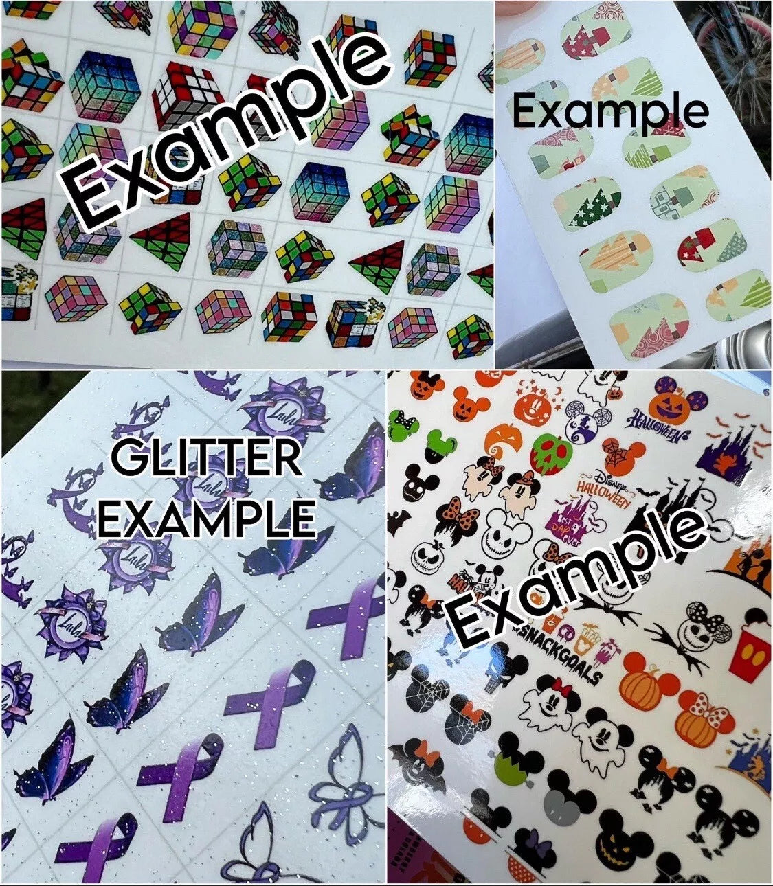 Umbrella Waterslide Nail Etc Decals Set Of 50 Instructions Included