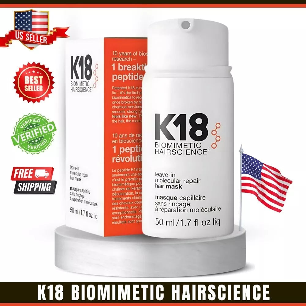 K18 Hair Mask Leave In Molecular Repair Biomimetic Hairscience 50ml 1.7oz