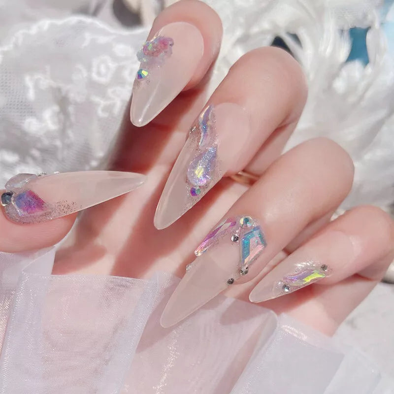 Glitter Nail Art Rhinestones Flatback Crystals Gems 3D Diamond Nails Decoration