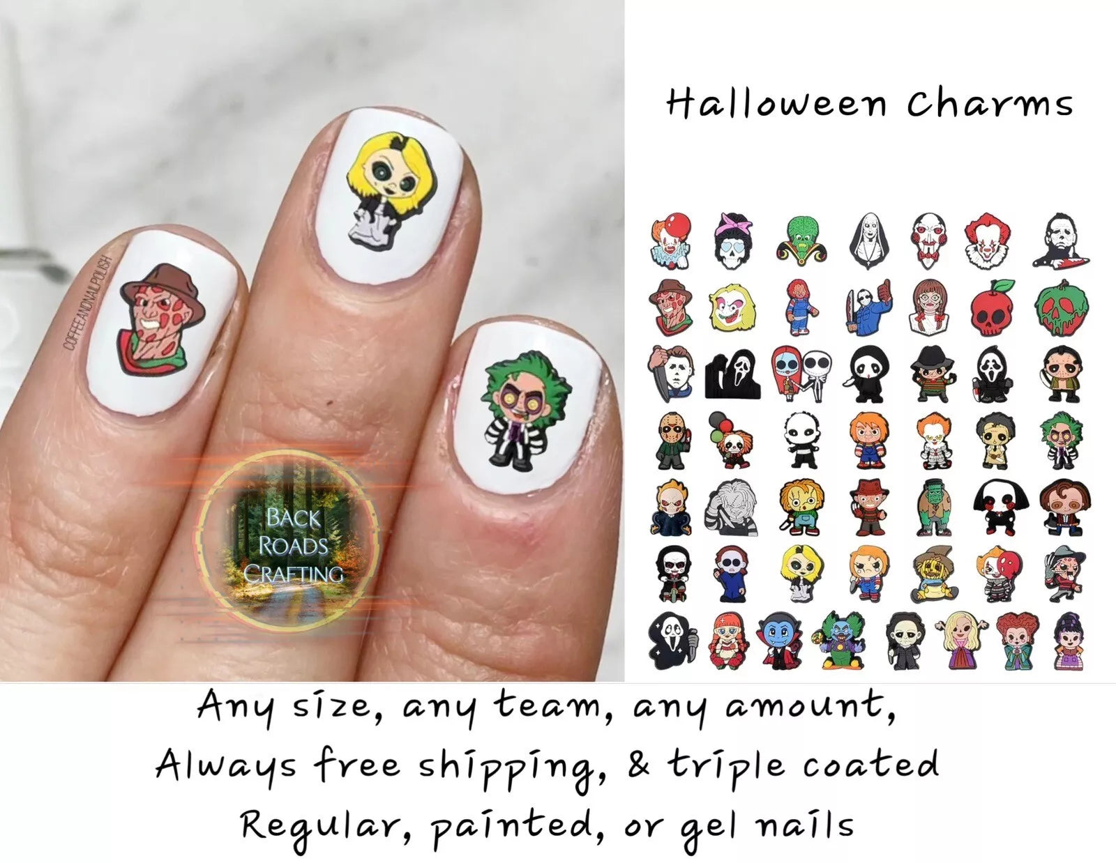 Halloween Waterslide Nail Decals Set Of 50 Instructions & Bonus